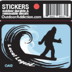 Local Legend Bigfoot on Surfboard